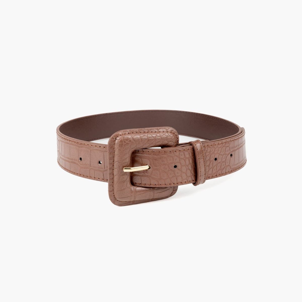 LOUNGE - Cinturón Mujer Hebilla Grande S/M Café