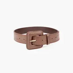 LOUNGE - Cinturón Mujer Hebilla Grande S/M Café