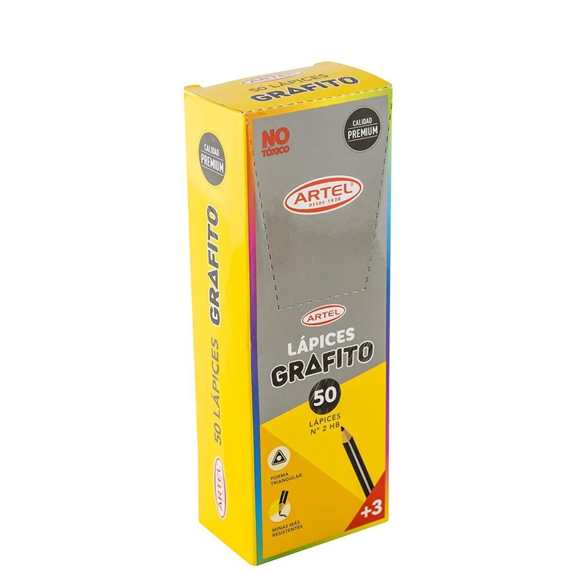 ARTEL - Lápices Grafito Artel Triangulares 2HB Caja 50ud