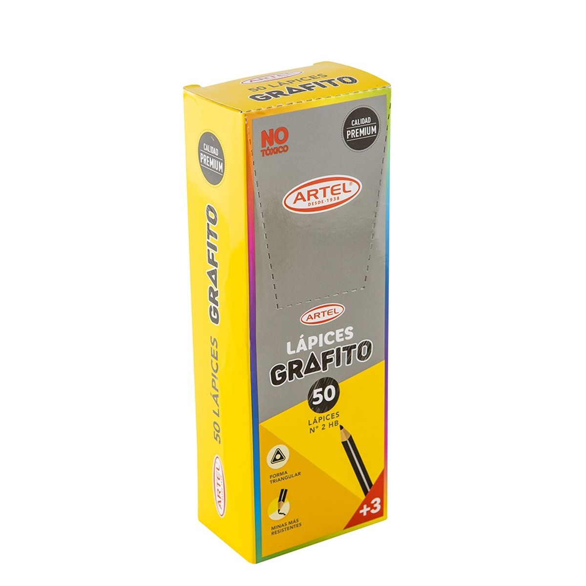 ARTEL - Lápices Grafito Artel Triangulares 2HB Caja 50ud
