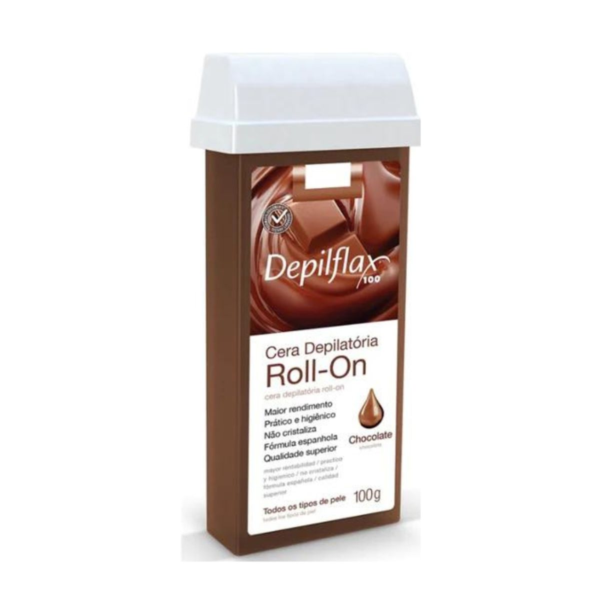 DEPILFLAX - Cera Depilatoria Roll-On Chocolate 100g