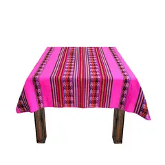 GENERICO - Manta Andina 1.20 X 1.10 Cm Mantel Andino - Rosa Chicle