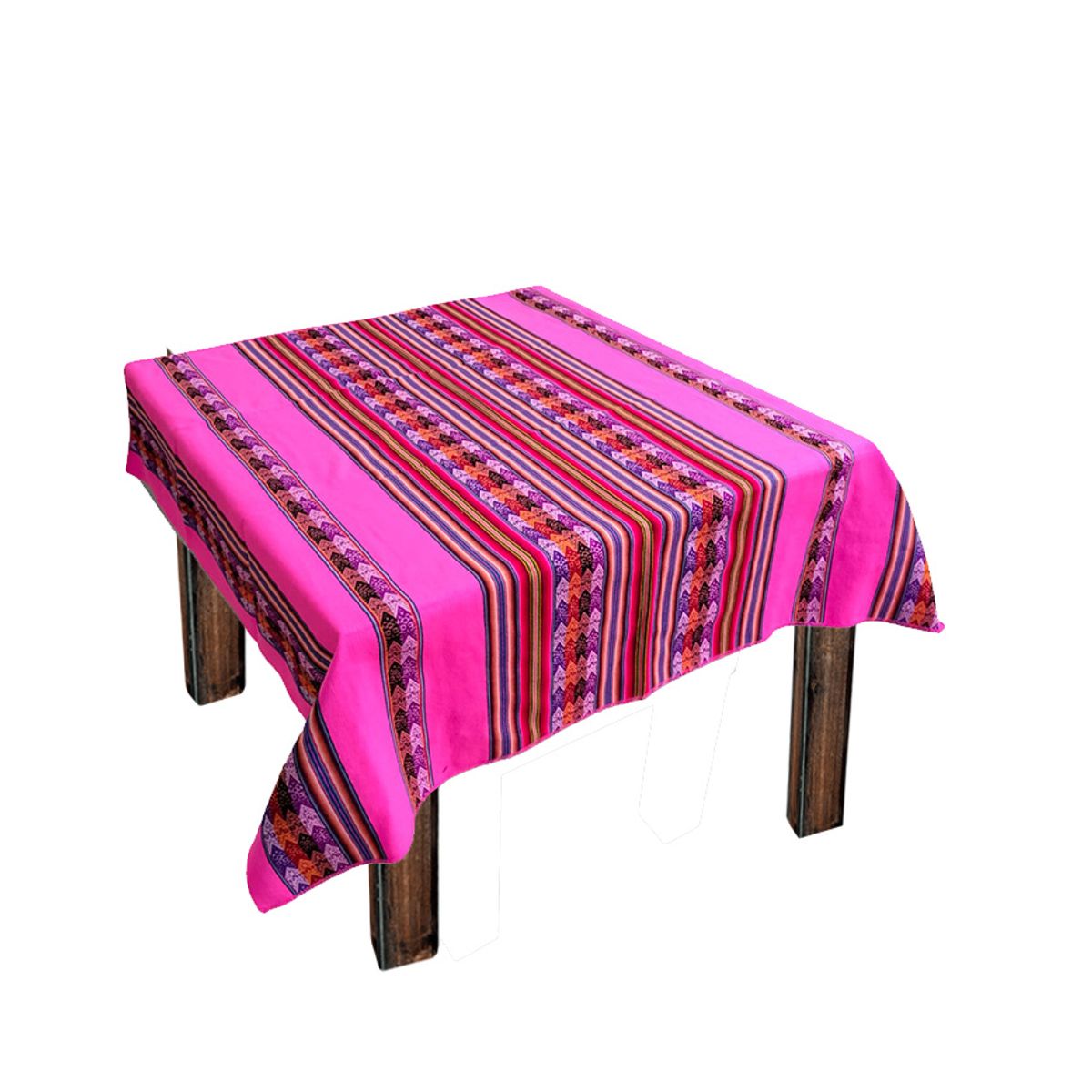 GENERICO - Manta Andina 1.20 X 1.10 Cm Mantel Andino - Rosa Chicle