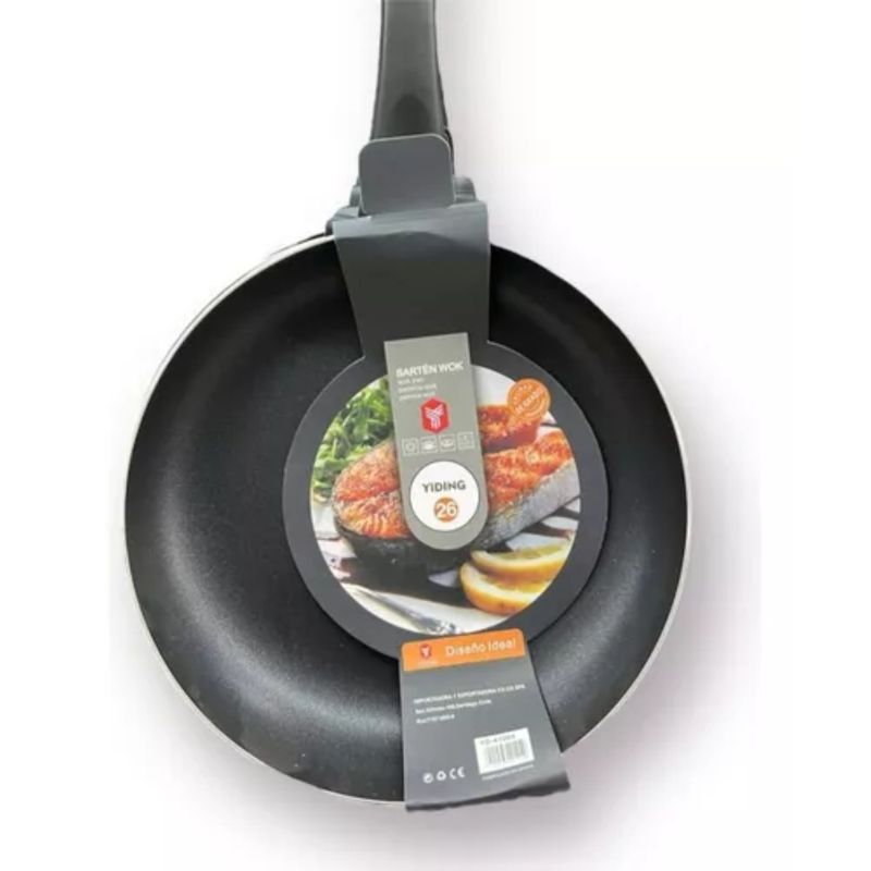 OEM - Sartén Wok De 26 cm Negro Antiadherente
