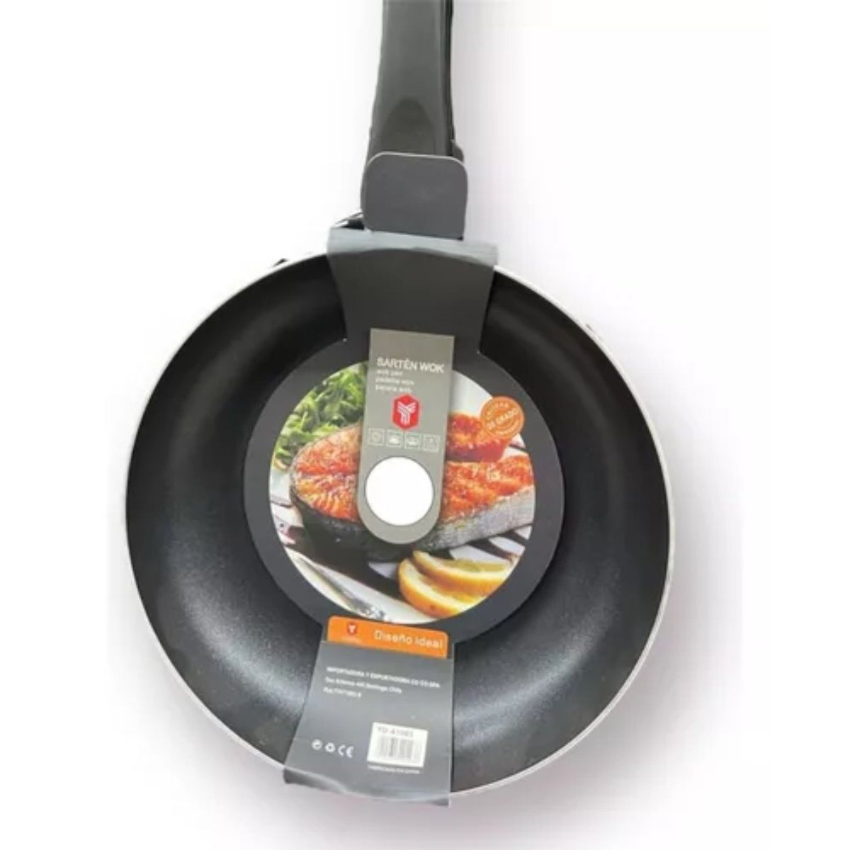 OEM - Sartén Wok De 28 cm Negro Antiadherente