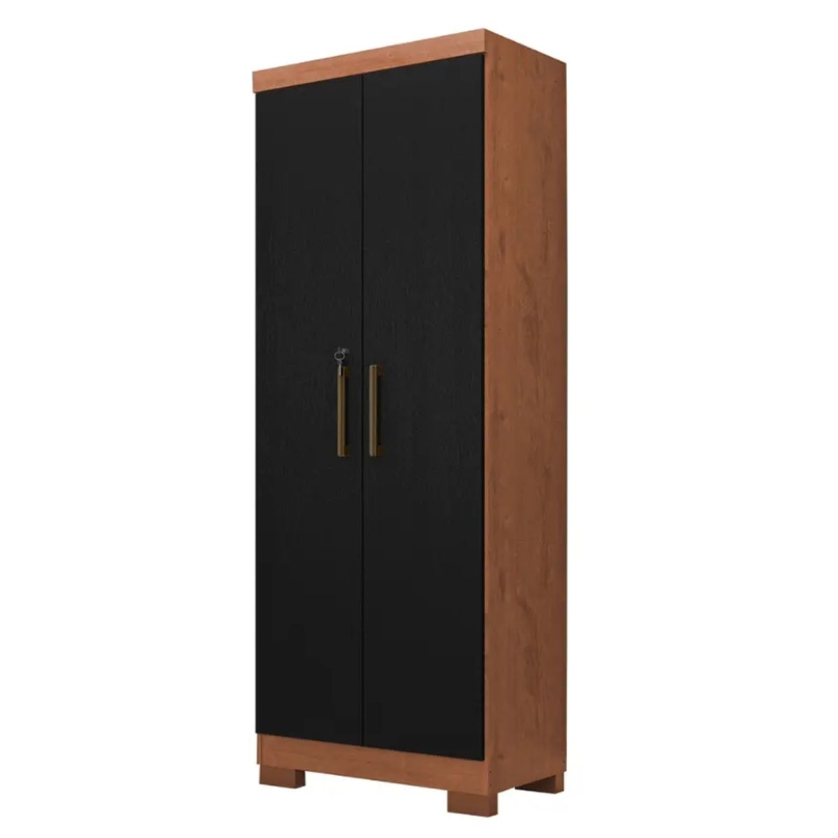 BE DESIGN - Estante Con Puertas Multiuso Negro Mate Zanzini