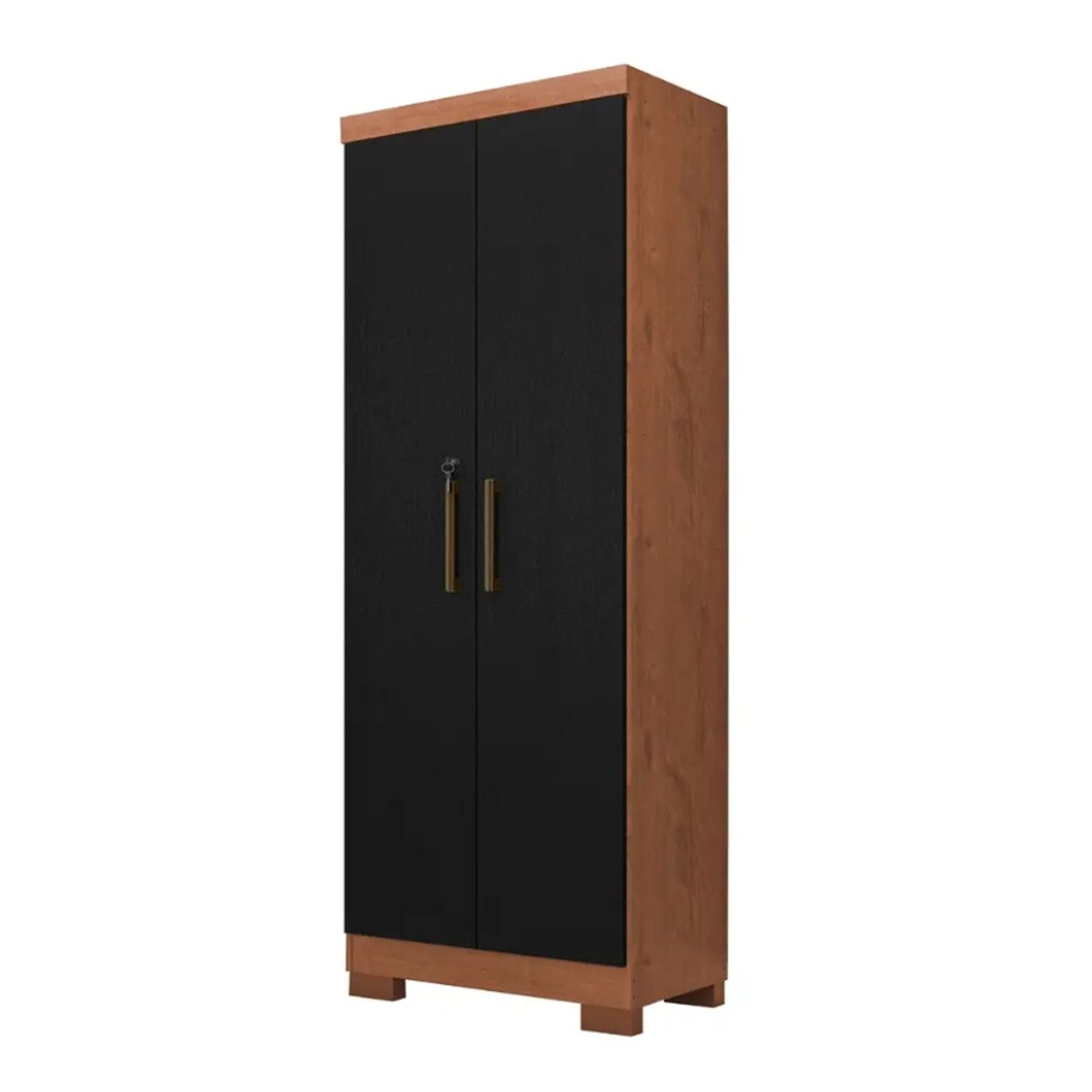 BE DESIGN - Estante Con Puertas Multiuso Negro Mate Zanzini