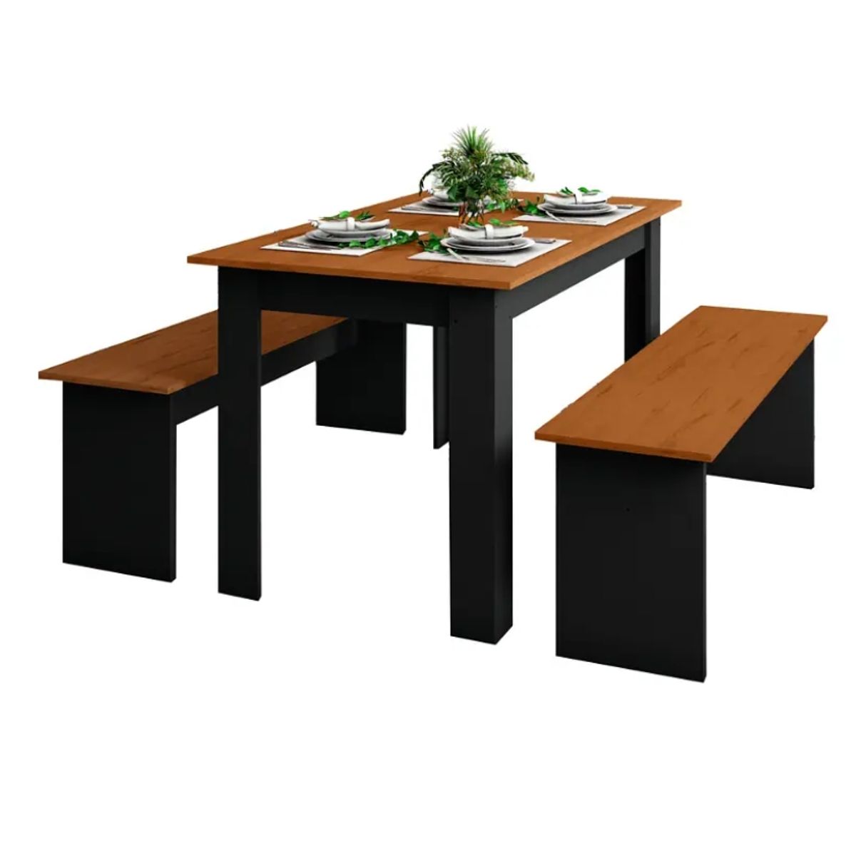 BE DESIGN - JUEGO DE COMEDOR NATURA NEGRO ZANZINI - 9680000268