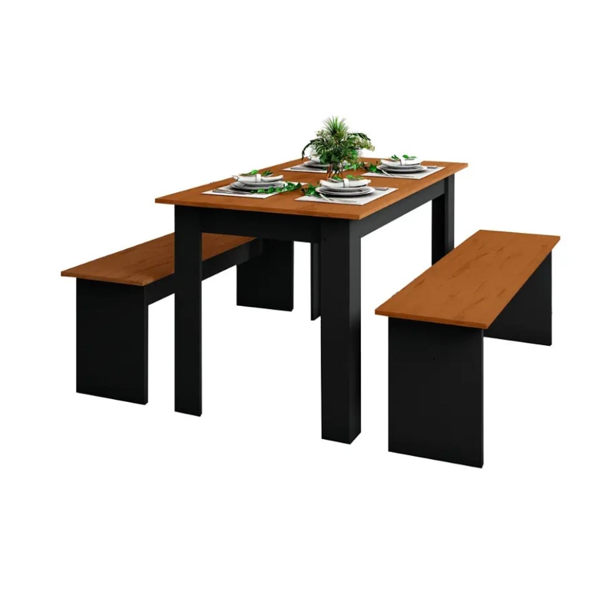 BE DESIGN - JUEGO DE COMEDOR NATURA NEGRO ZANZINI - 9680000268