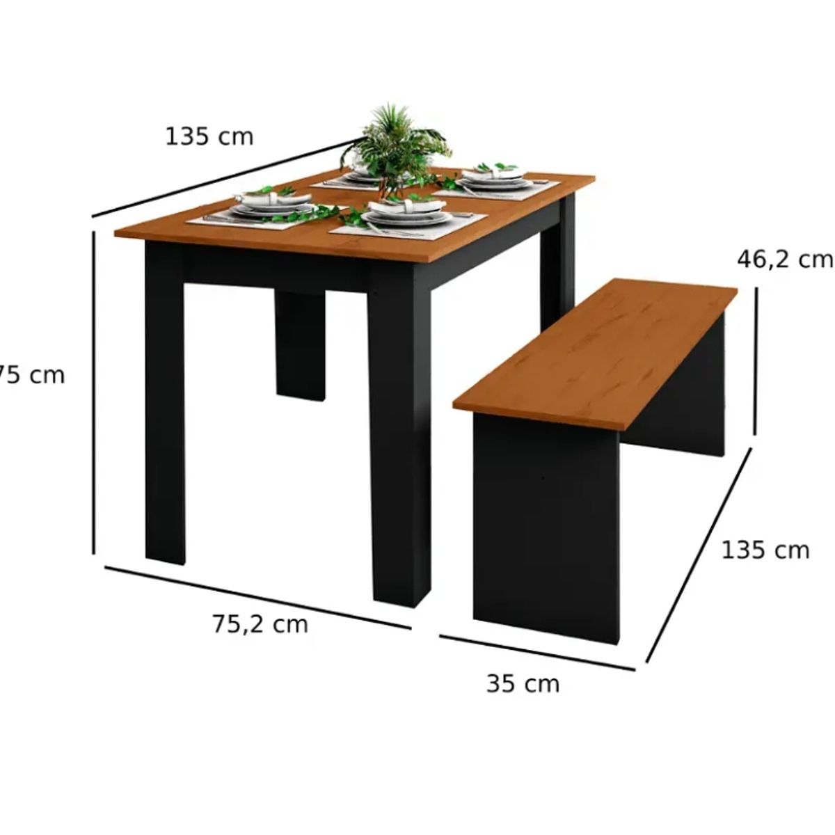 BE DESIGN - JUEGO DE COMEDOR NATURA NEGRO ZANZINI - 9680000268