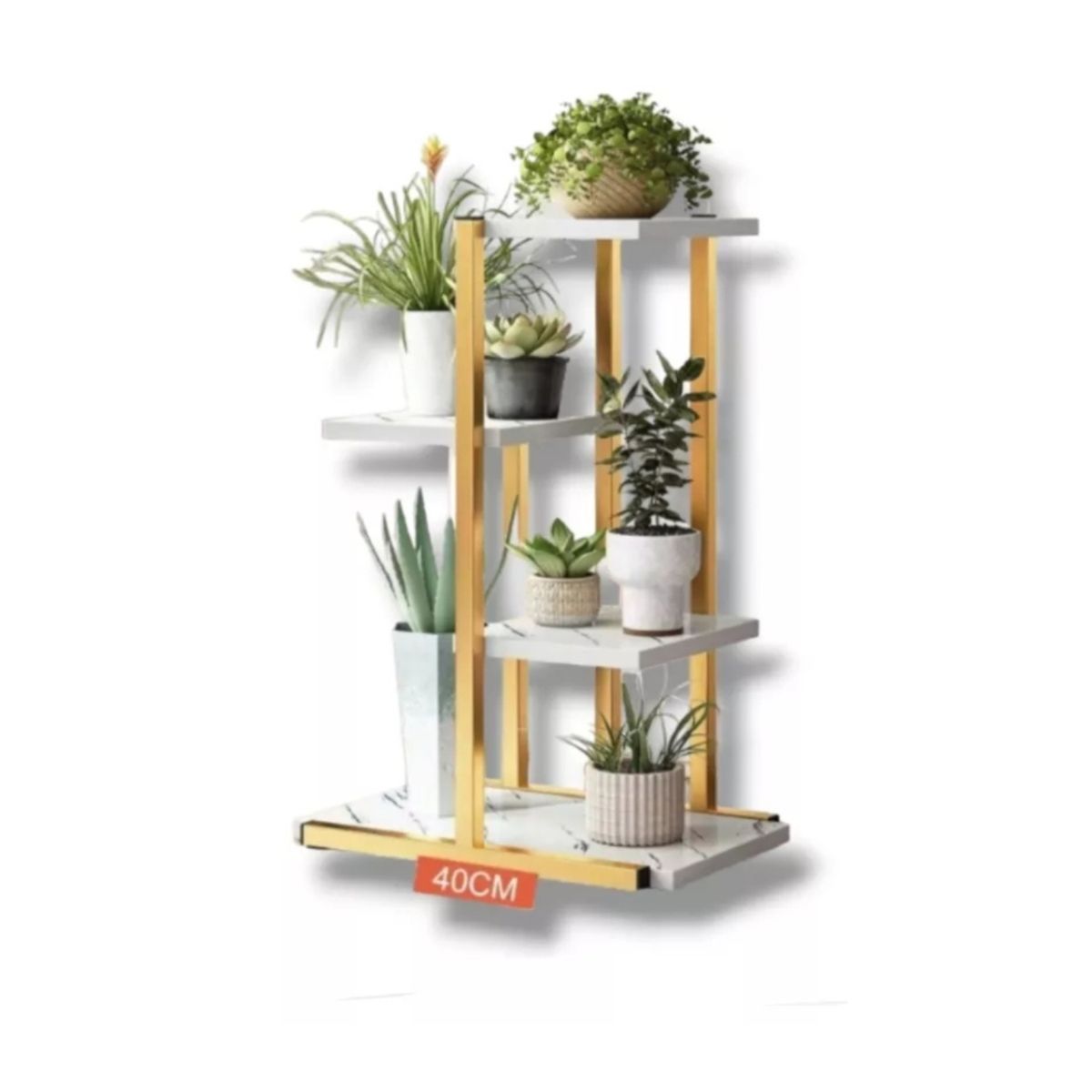 GENERICO - Soporte Para 5 Macetas Estante Jardinera Huerto Plantas Dorado