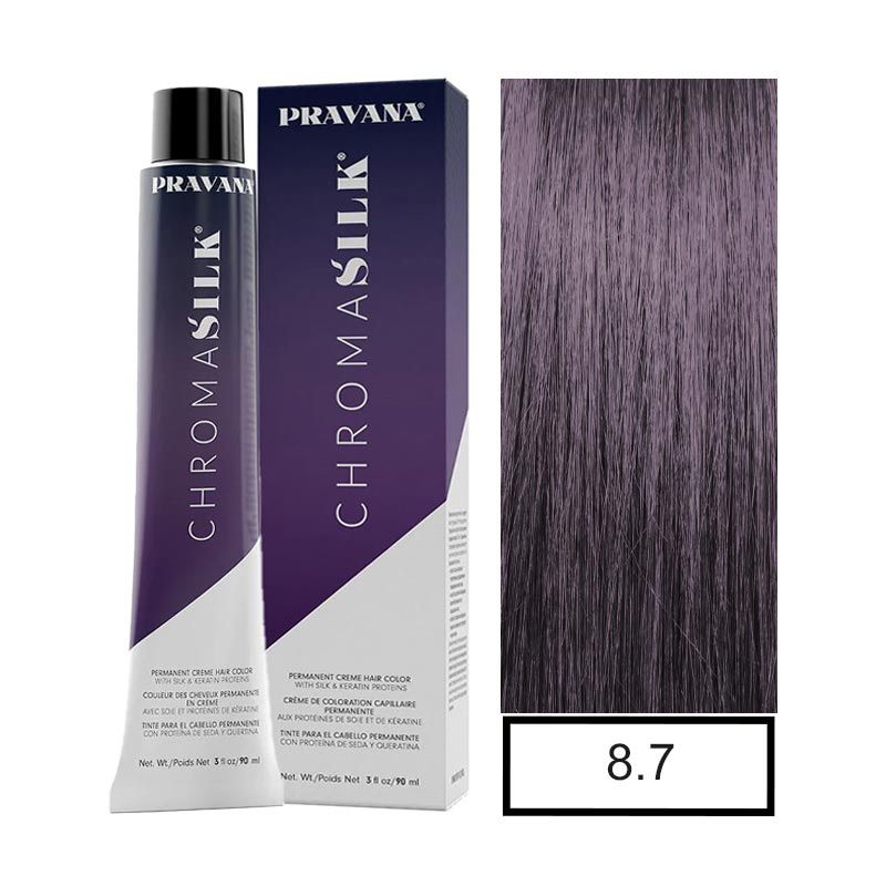 PRAVANA - PRAVANA - Tintura Permanente Chromasilk Rubio Violeta Claro 8.7 90Ml + Oxidante.