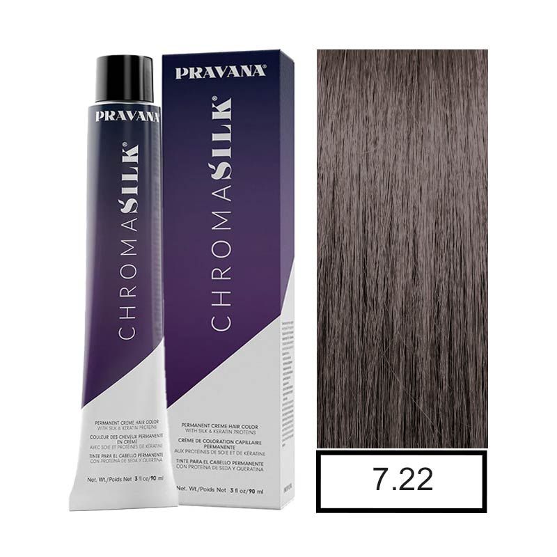 PRAVANA - PRAVANA - Tintura Permanente Chromasilk Rubio Beige Intenso 7.22 90Ml + Oxidante.