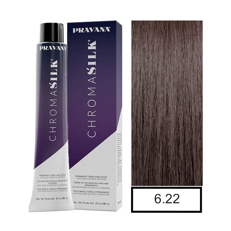 PRAVANA - PRAVANA - Tintura Permanente Chromasilk Rubio Beige Oscuro Intenso 6.22 90Ml + Oxidante.