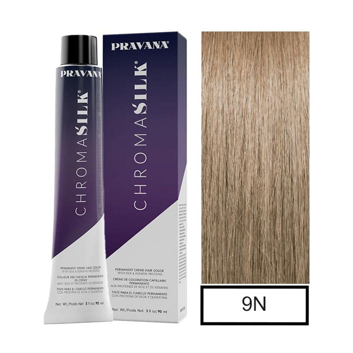 PRAVANA - PRAVANA - Tintura Permanente Chromasilk Rubio Clarisimo Natural 9N 90Ml  Oxidante.