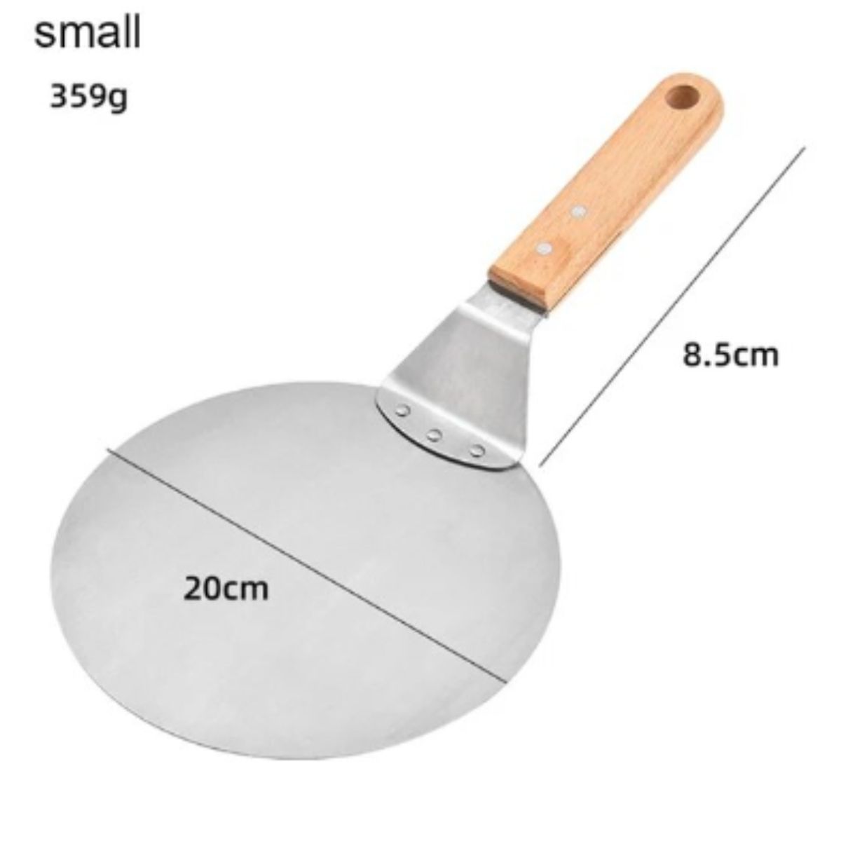 OEM - Espátula Pala Redonda Para Pizza Acero Inoxidable