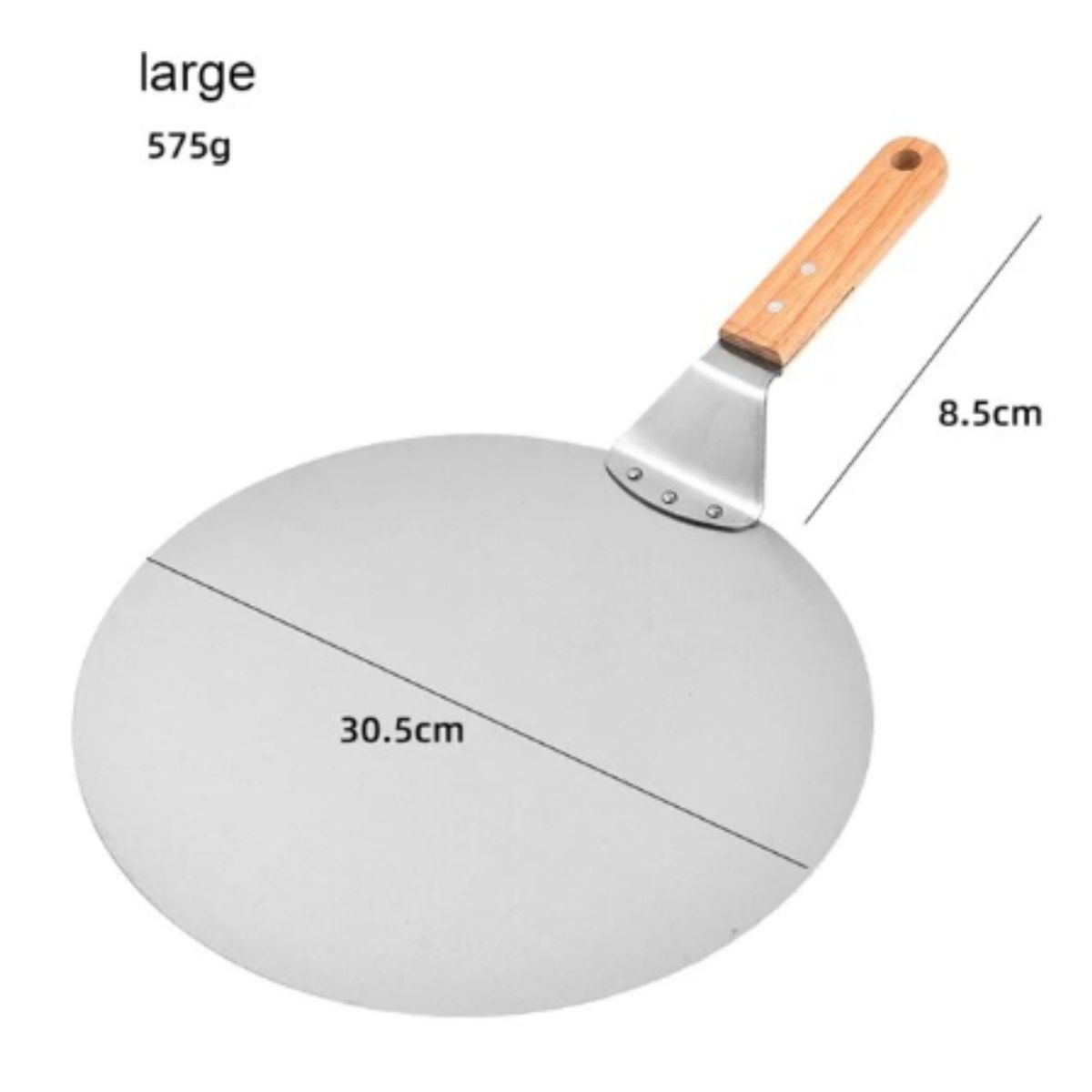 OEM - Espátula Pala Redonda Para Pizza Acero Inoxidable
