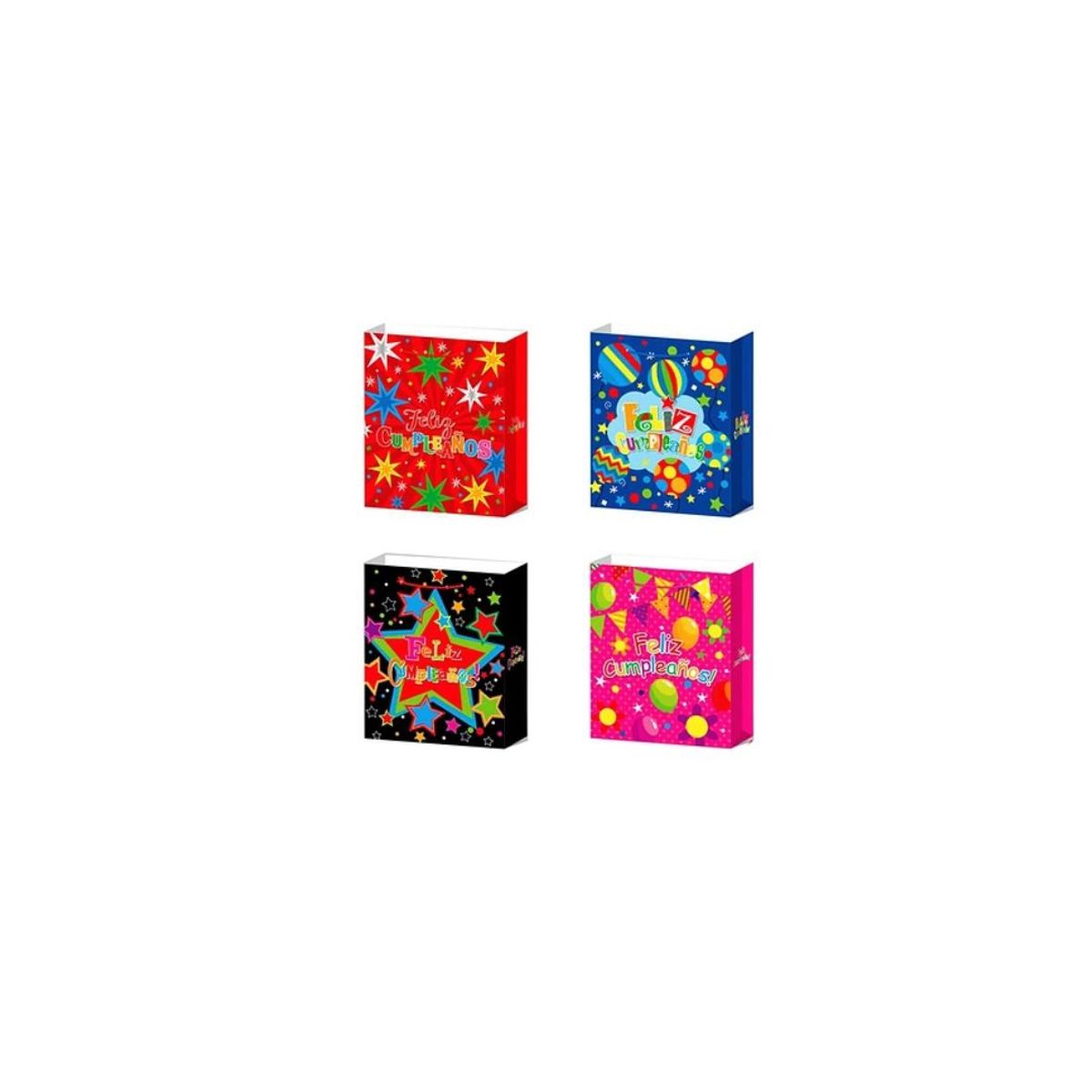 GENERICO - Bolsa de regalo feliz cumpleaños 9x18x24cm
