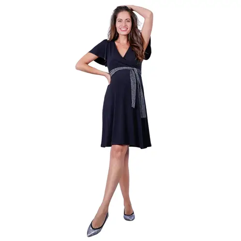 MADREMIA - Vestido Maternal Lactancia Sole Negro Fiesta