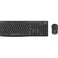 LOGITECH - Kit Teclado y Mouse MK370 RF inalámbrico QWERTY Grafito