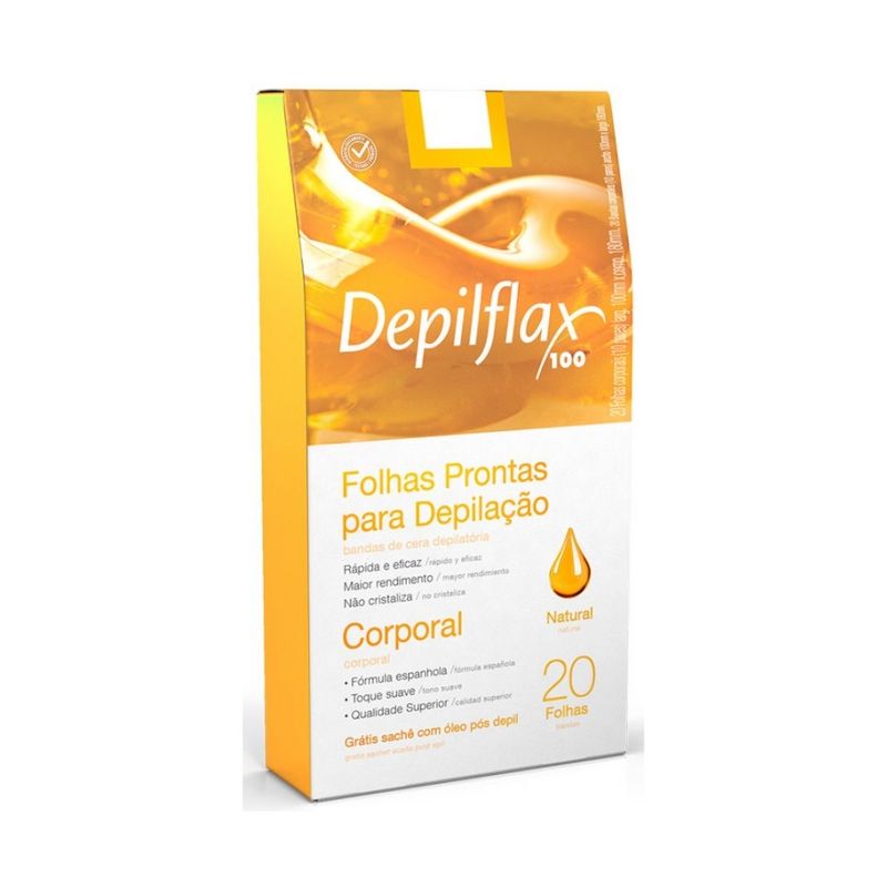 DEPILFLAX - Cera Depilatoria en Banda Corporal Natural