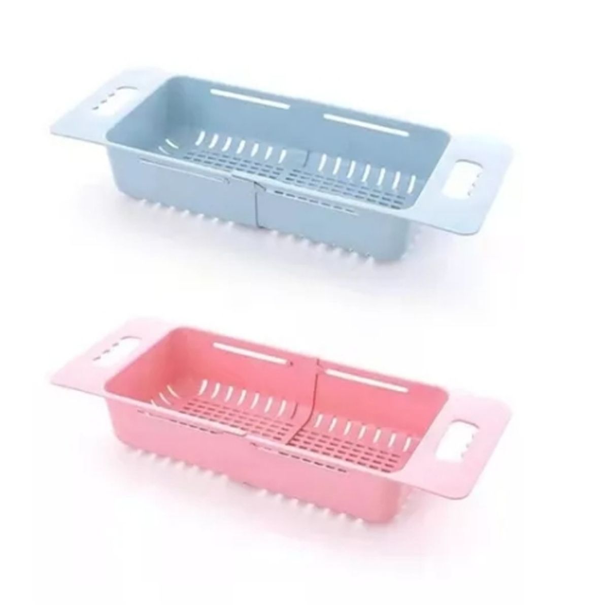 XTECH - Colador Cesta Extensible Lavaplato Cesta Cocina Fruta Verdura Rosa