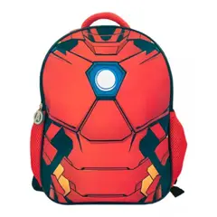 BYINTEK - Mochila Escolar IronMan Rojo para Niños Bolso