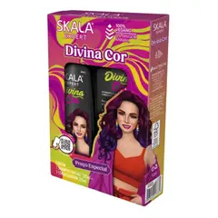 SKALA - Kit Shampoo Acondicionador Divina Cor 325ml c/u - Rosa