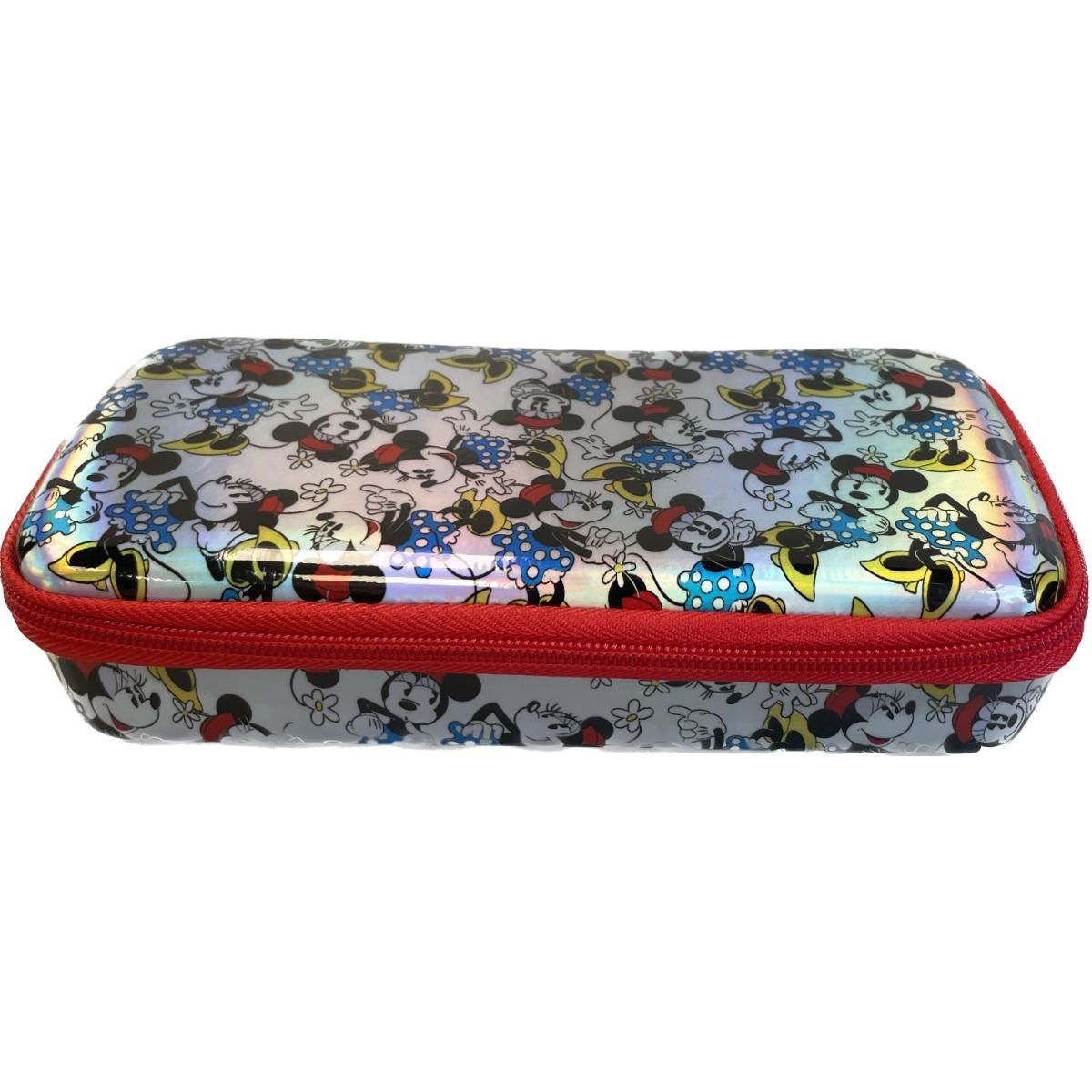 DISNEY - Estuche Escolar Niña Minnie Plateado Disney