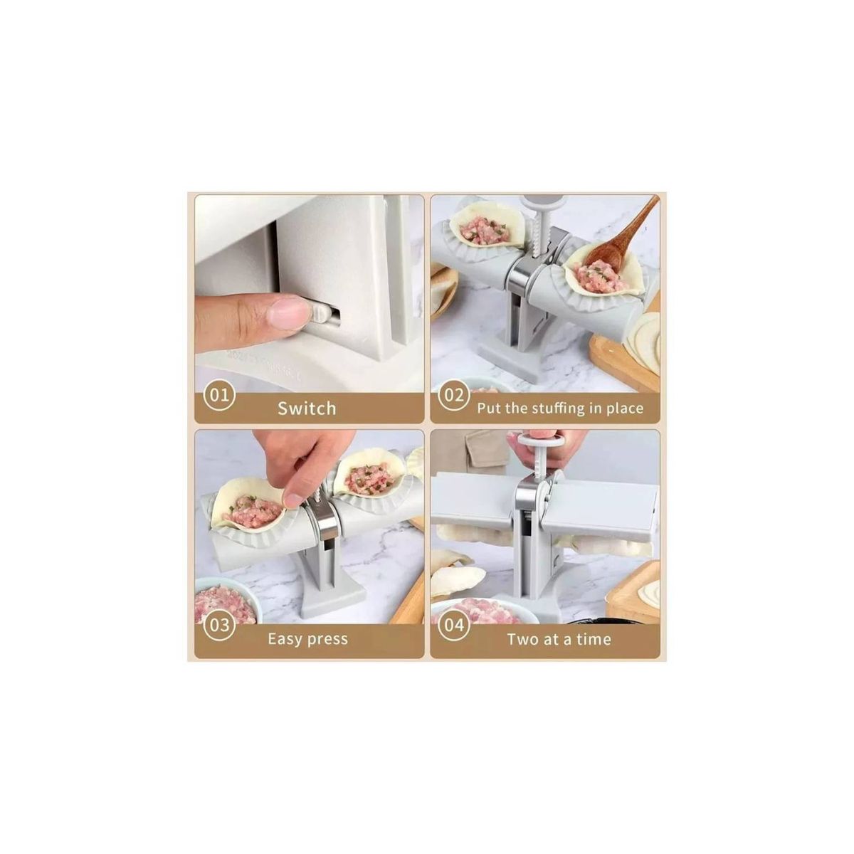 GENERICO - Molde Maquina Prensa Para Empanadas Manual Cocina Sellado