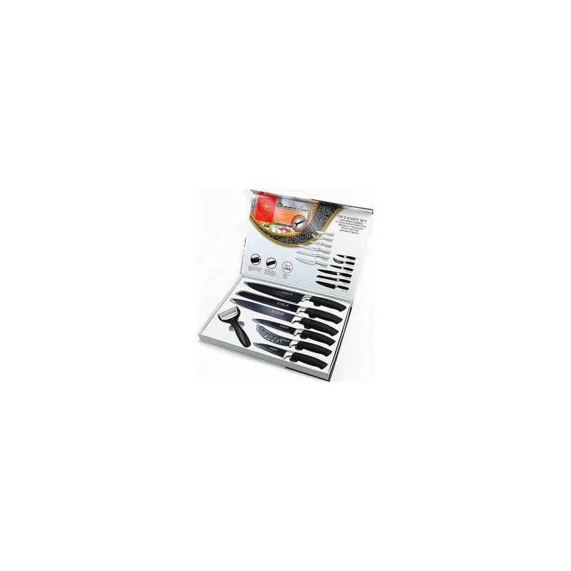 GENERICO - Set de Cuchillos de Cocina 7 Piezas Acero Inoxidable