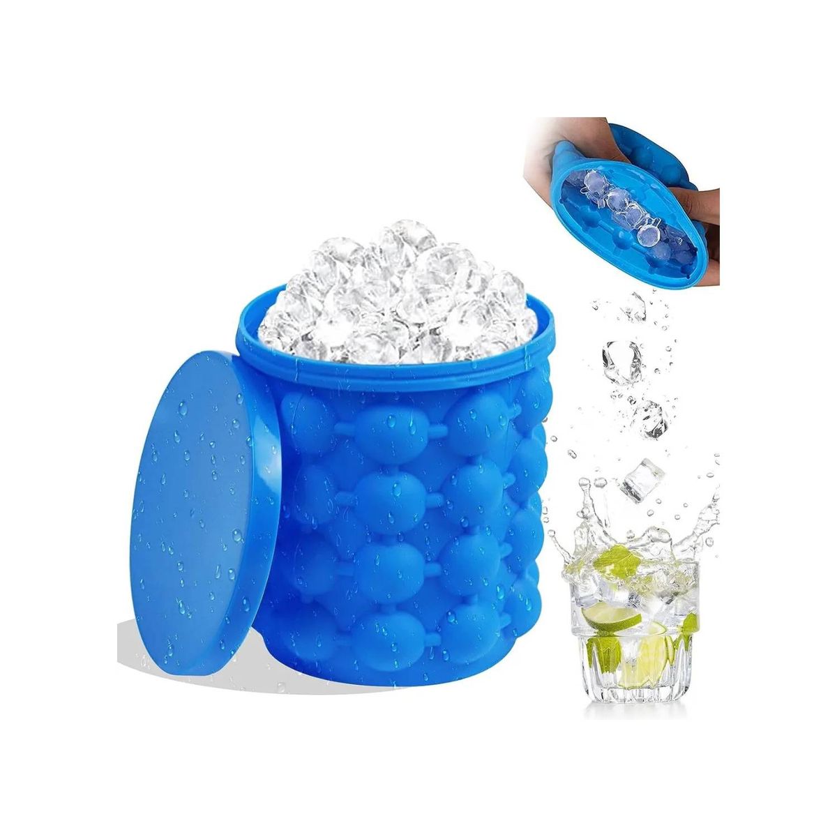 GENERICO - Hielera Cubeta Cubetera Hielo Fácil Silicona