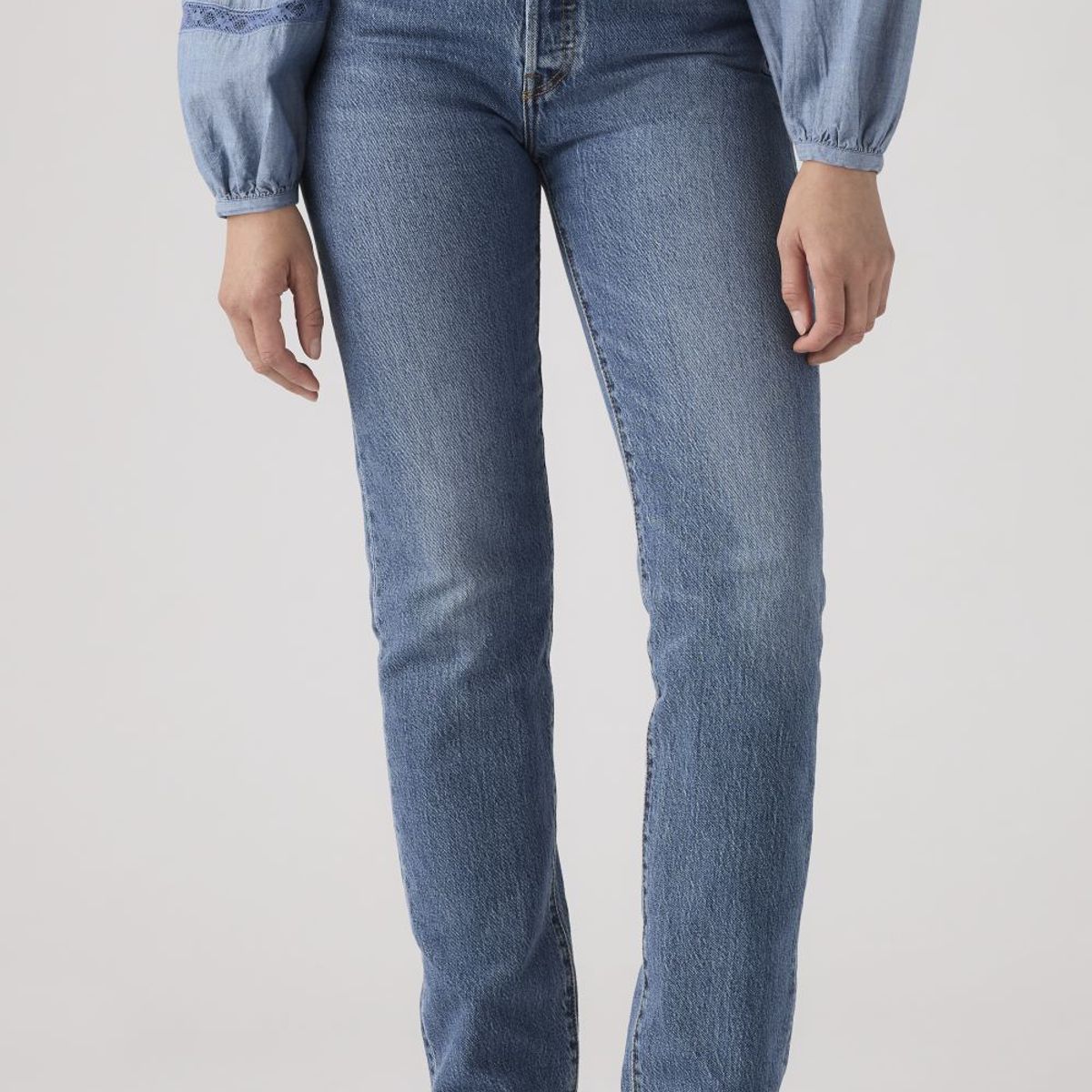 LEVIS - Jeans Mujer 501 Original Fit Azul Levis