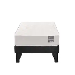 5 SUEÑO - Cama Europea 1 Plaza Luna 90x190 cm Base Colchón Negro