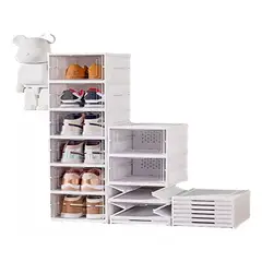 GENERICO - Zapatero Plegable 6 Niveles Una Pieza Firme Sin Instalación