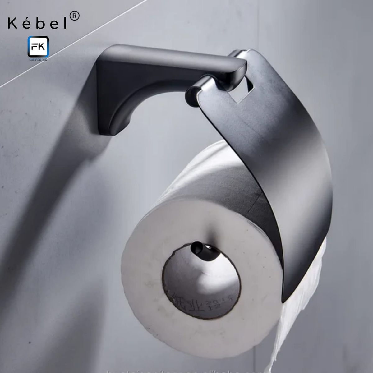 GENERICO - Portapapel Higiénico Modern Black 3170-5B Kébel FK