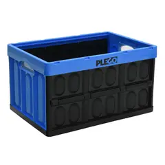 GENERICO - Caja plegable sin tapa azul PLEGO
