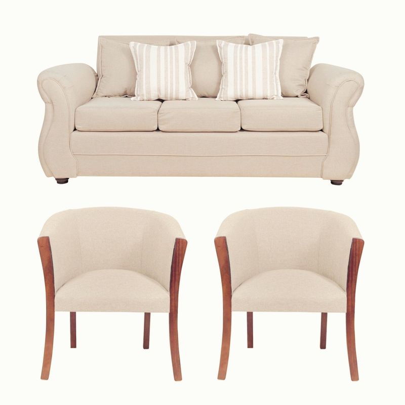 SITIAL HOME - LIVING 311 FACUNDO , BEIGE TIPO LINO SOFA MAS SITIALES SITIAL HOME