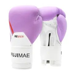 FUJIMAE - Guantes Boxeo Box Proseries 2.0. Cuero 14oz Malva