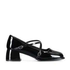 WEIDE - Zapato Mary Jane Negro Charol Elegante Mujer YL65
