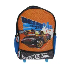 HOT WHEELS - Mochila Escolar Con Ruedas Niño Azul