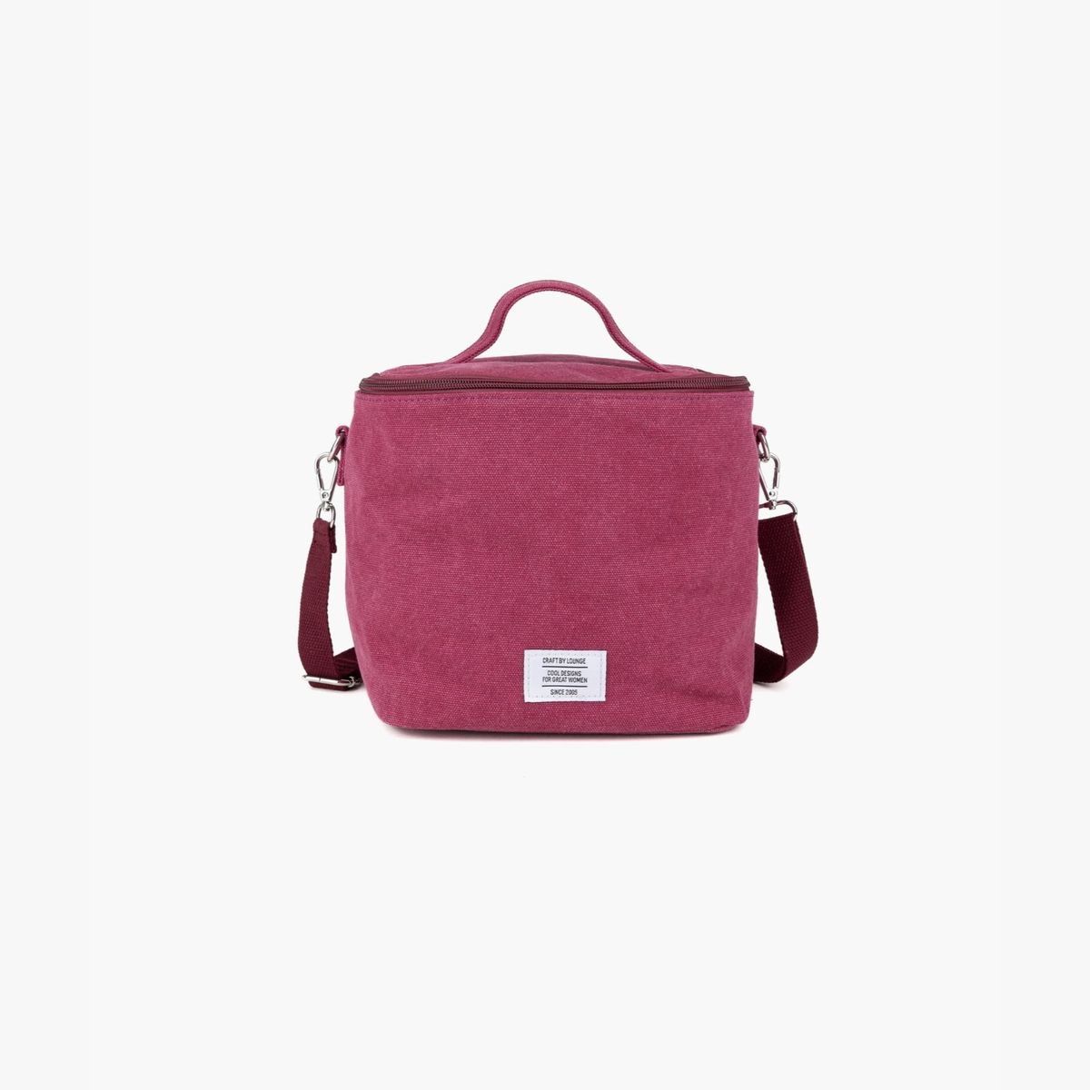 LOUNGE - Lonchera Mujer Cierre Burdeo