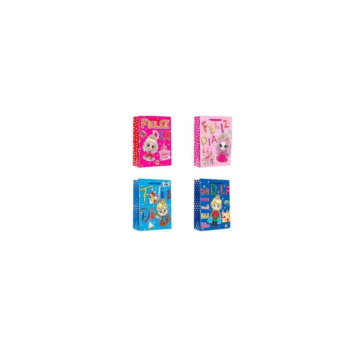 GENERICO - Bolsa De Regalo Príncipe/princesa Aleatorio 7x12x15cm