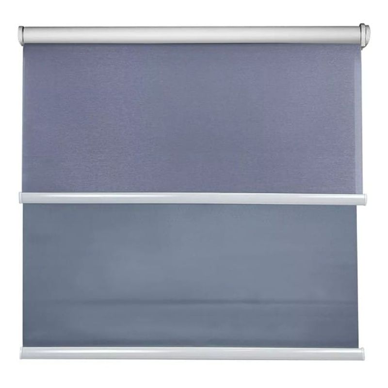 GENERICO - Cortina Roller doble visillo mas black out 150x240 gris