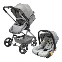KIDSCOOL - COCHE CUNA CITY TRAVEL GRIS - - NB-BS500-GR