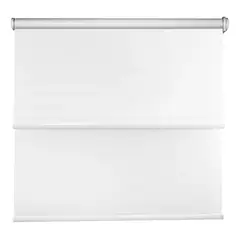 GENERICO - Cortina Roller doble visillo mas black out 100x240 Blanca