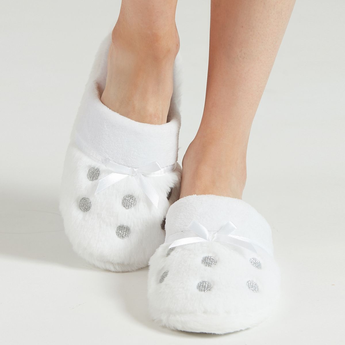 BARBIZON - Zapatilla Lunares Blanco