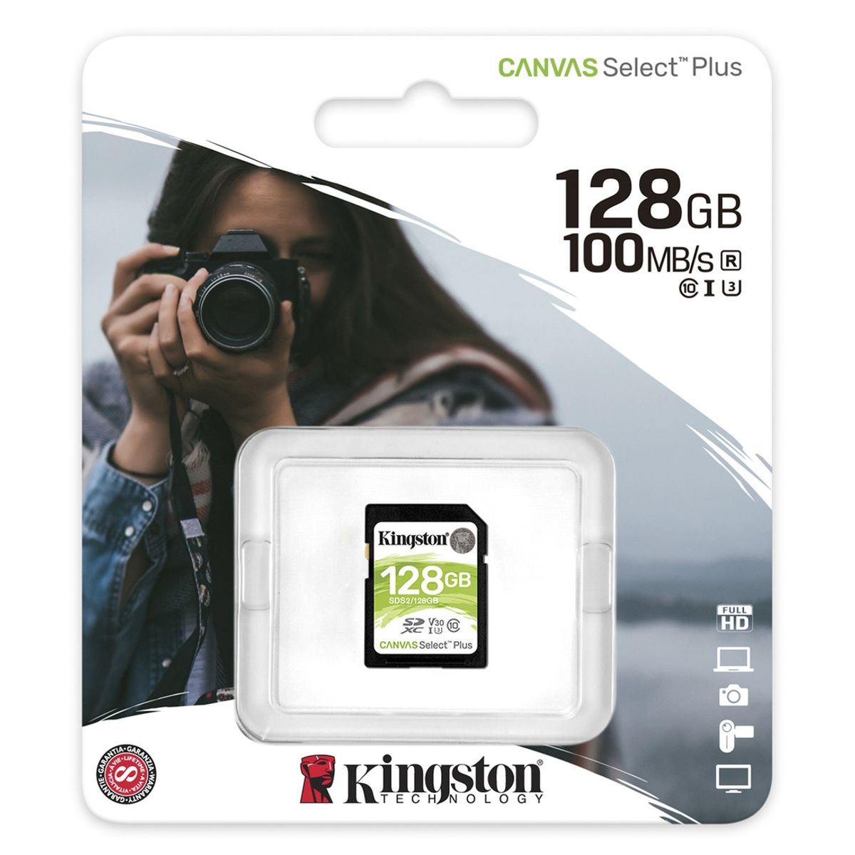 KINGSTON - MEMORIA SD CANVAS SELECT 100MB/SV SDS2/128GB-128GB