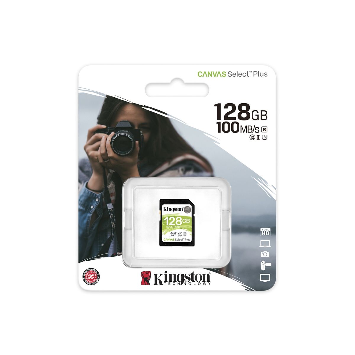 KINGSTON - MEMORIA SD CANVAS SELECT 100MB/SV SDS2/128GB-128GB