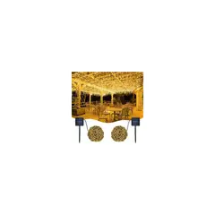U BUY - Pack X2 Luces Solares Navidad 10 Metros 100 Led Calida